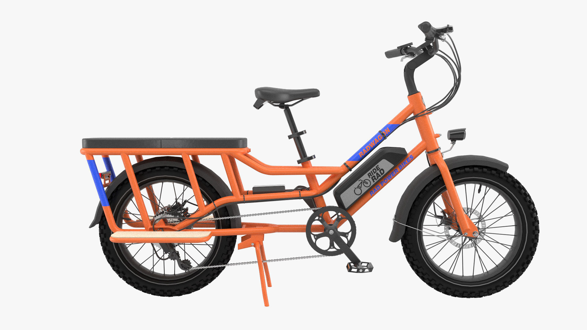 Radwagon electric bike with basket 3D model_1