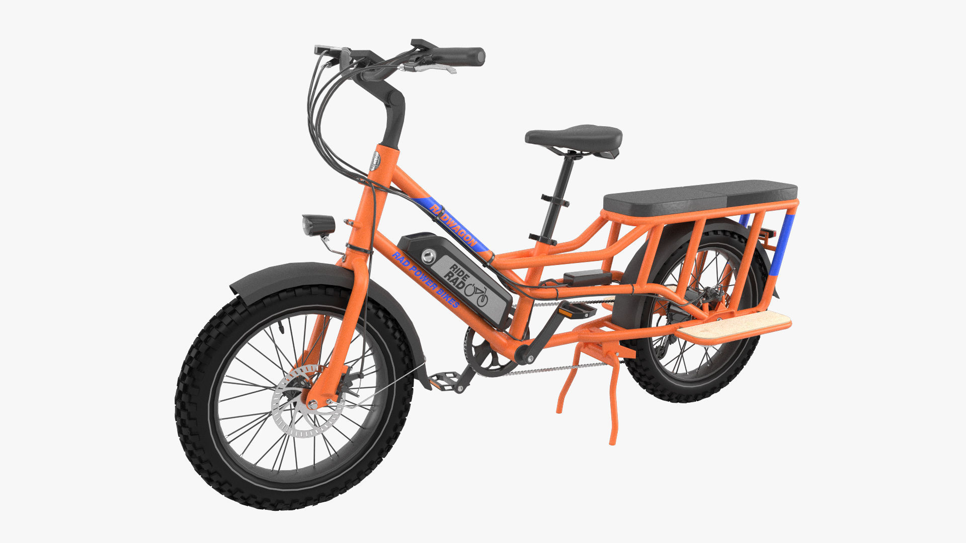 Radwagon electric bike with basket 3D model_4