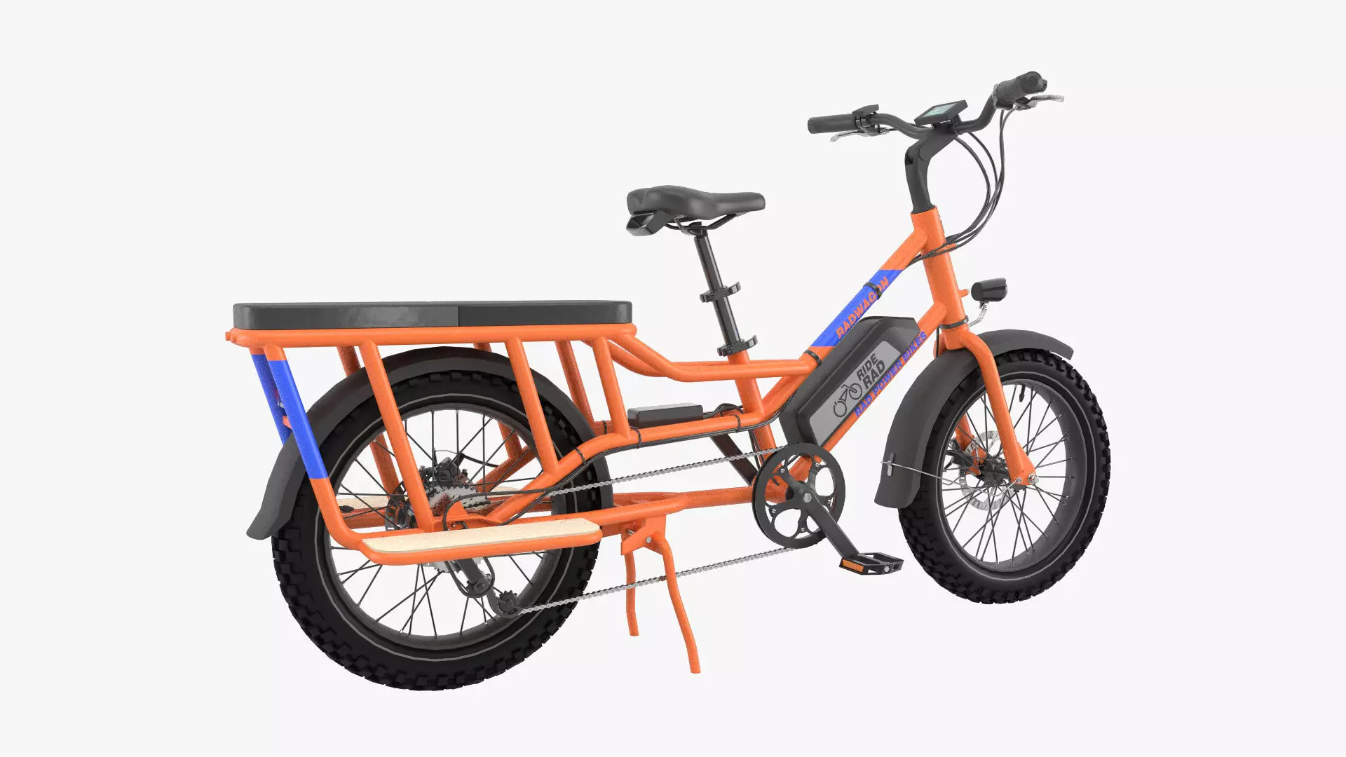 Radwagon electric bike with basket 3D model_0
