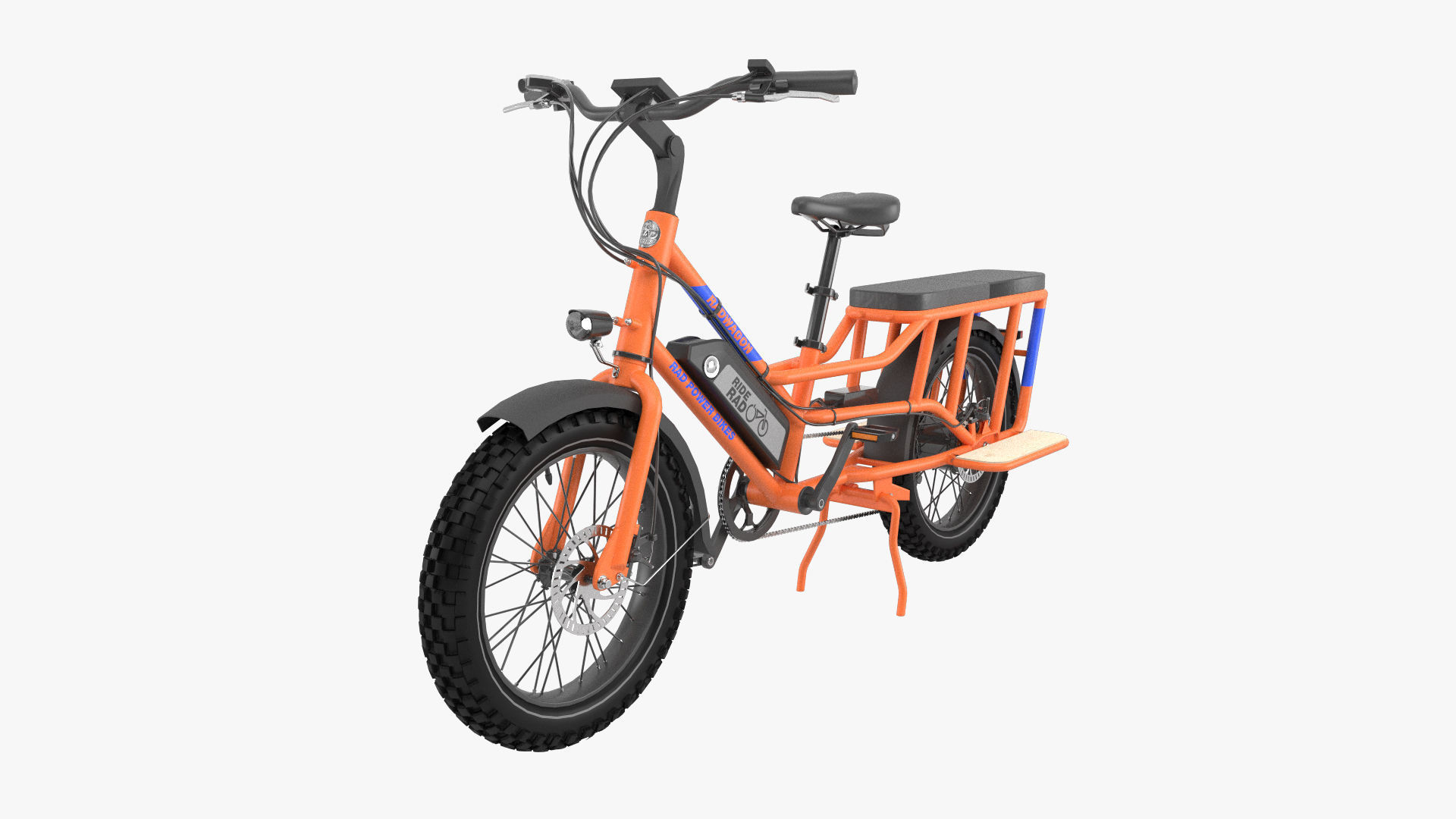 Radwagon electric bike with basket 3D model_7