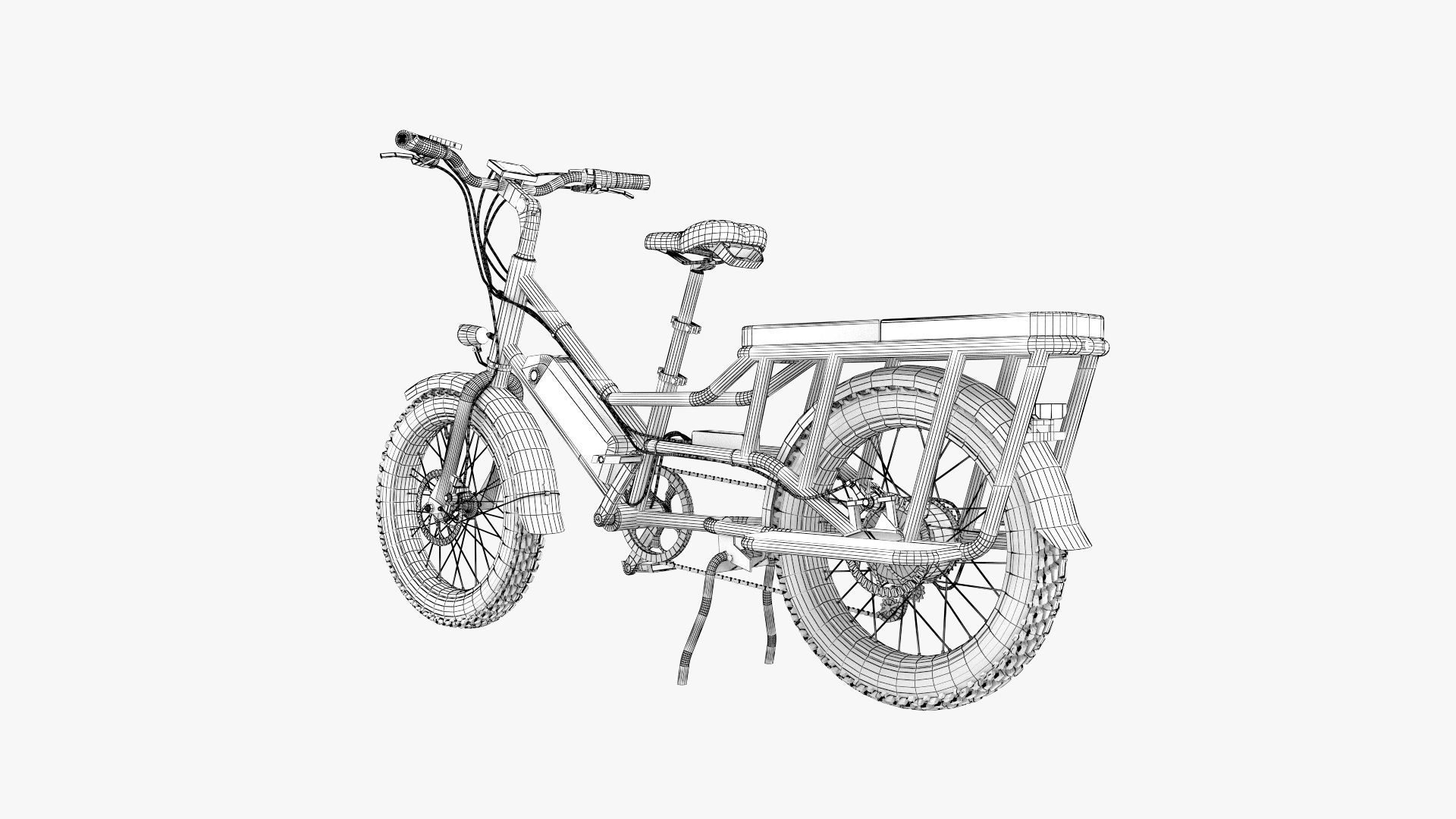 Radwagon electric bike with basket 3D model_14