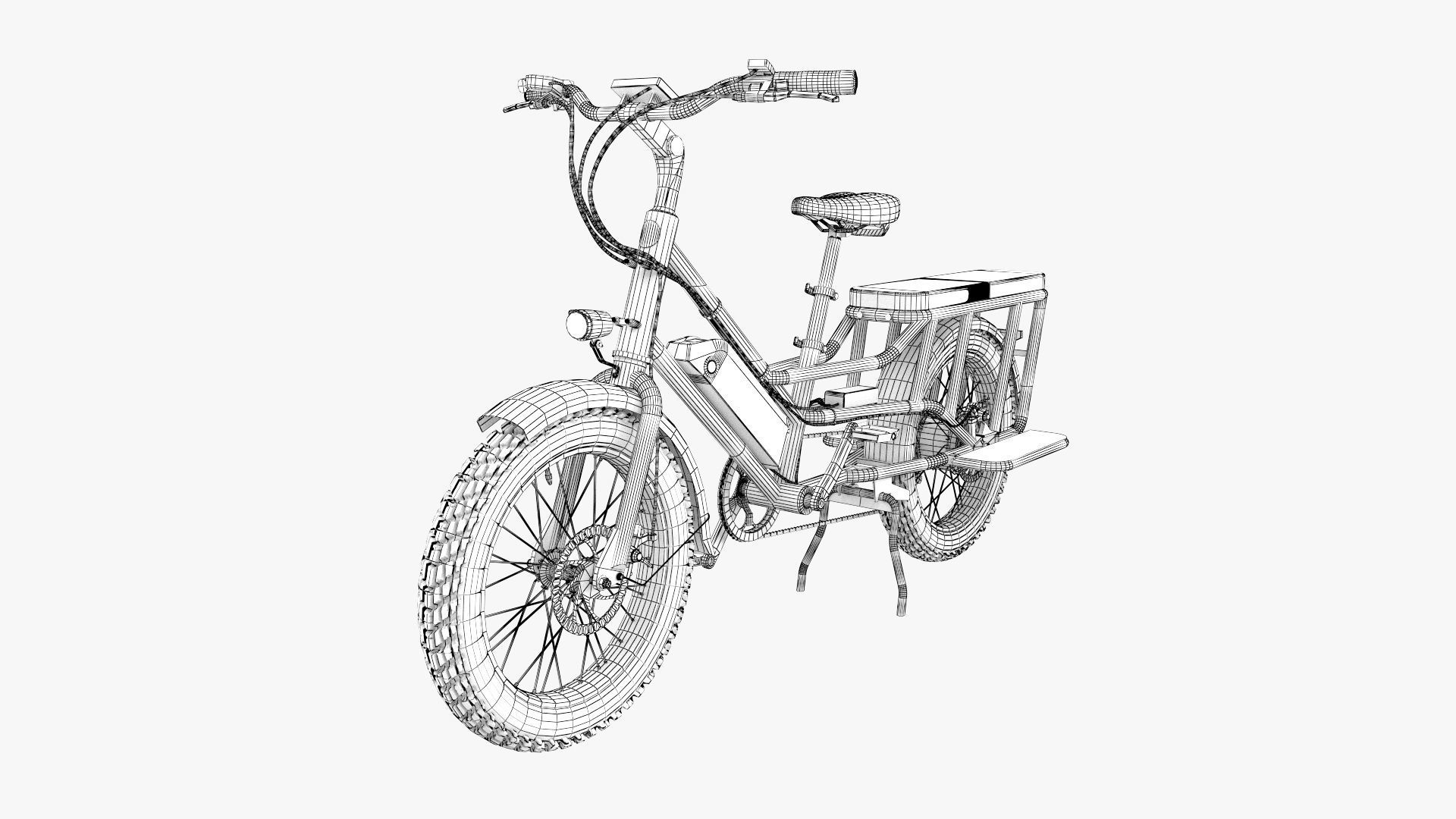 Radwagon electric bike with basket 3D model_15