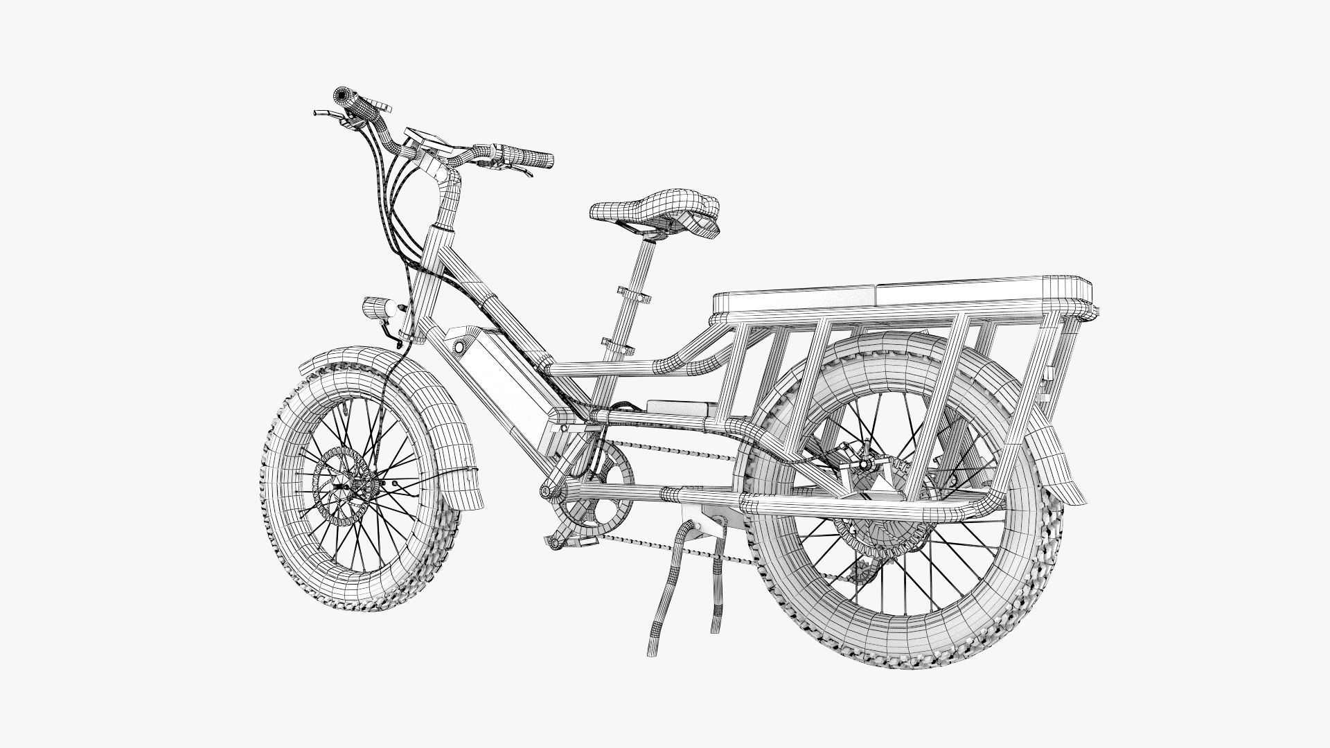 Radwagon electric bike with basket 3D model_9