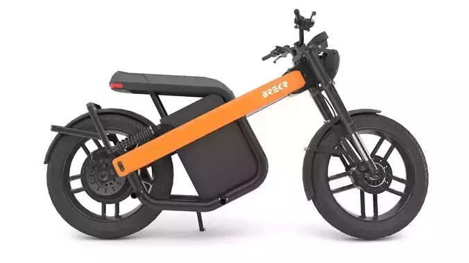 Brekr orange electric motorcycle