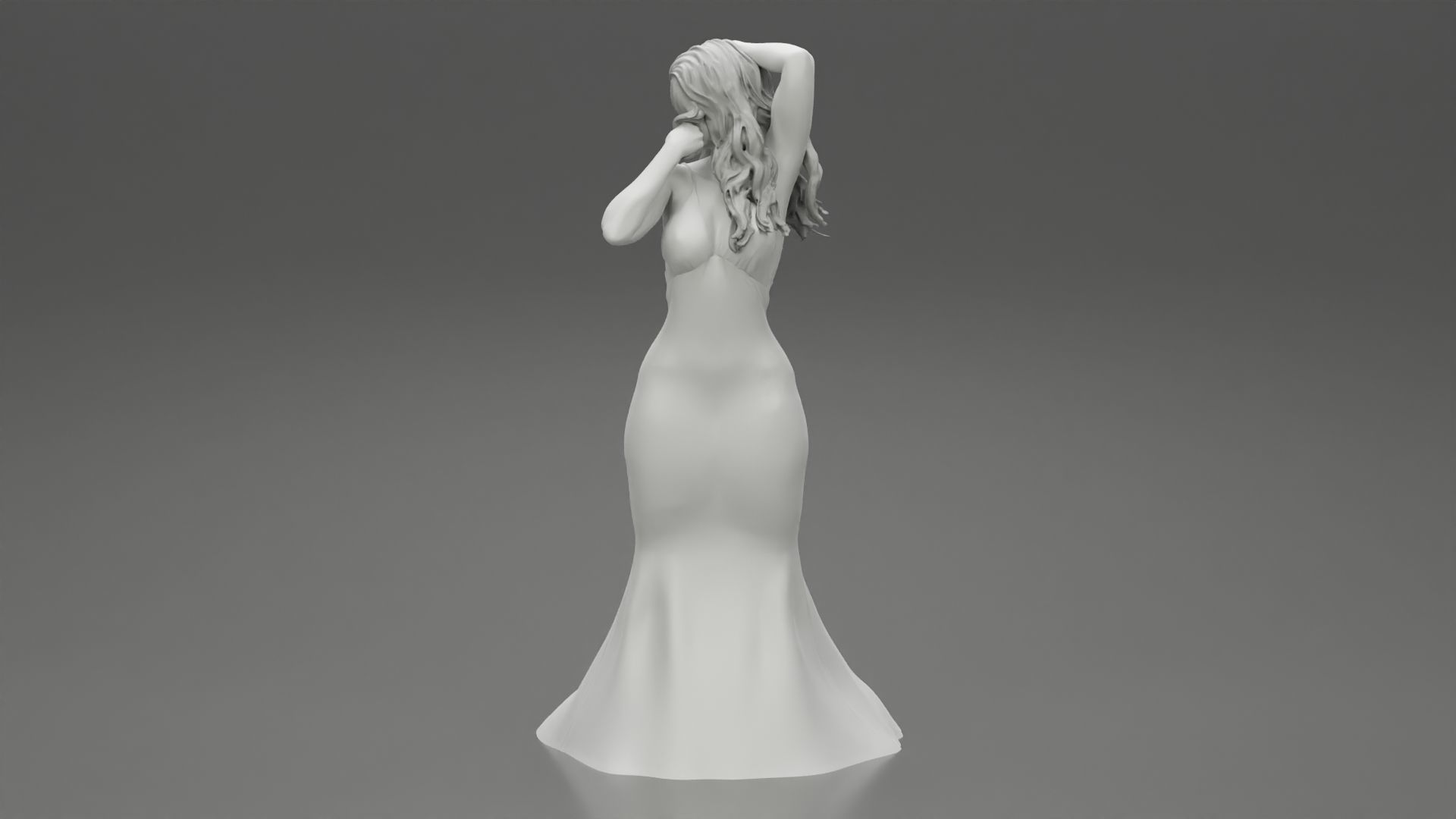 Beautiful Woman in Evening Dress 3D print model_11