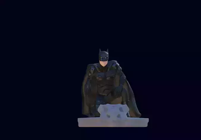 THE BATMAN 2022 STATUE ROBERT PATTINSON BATMAN FAN ART STATUE 3D print model