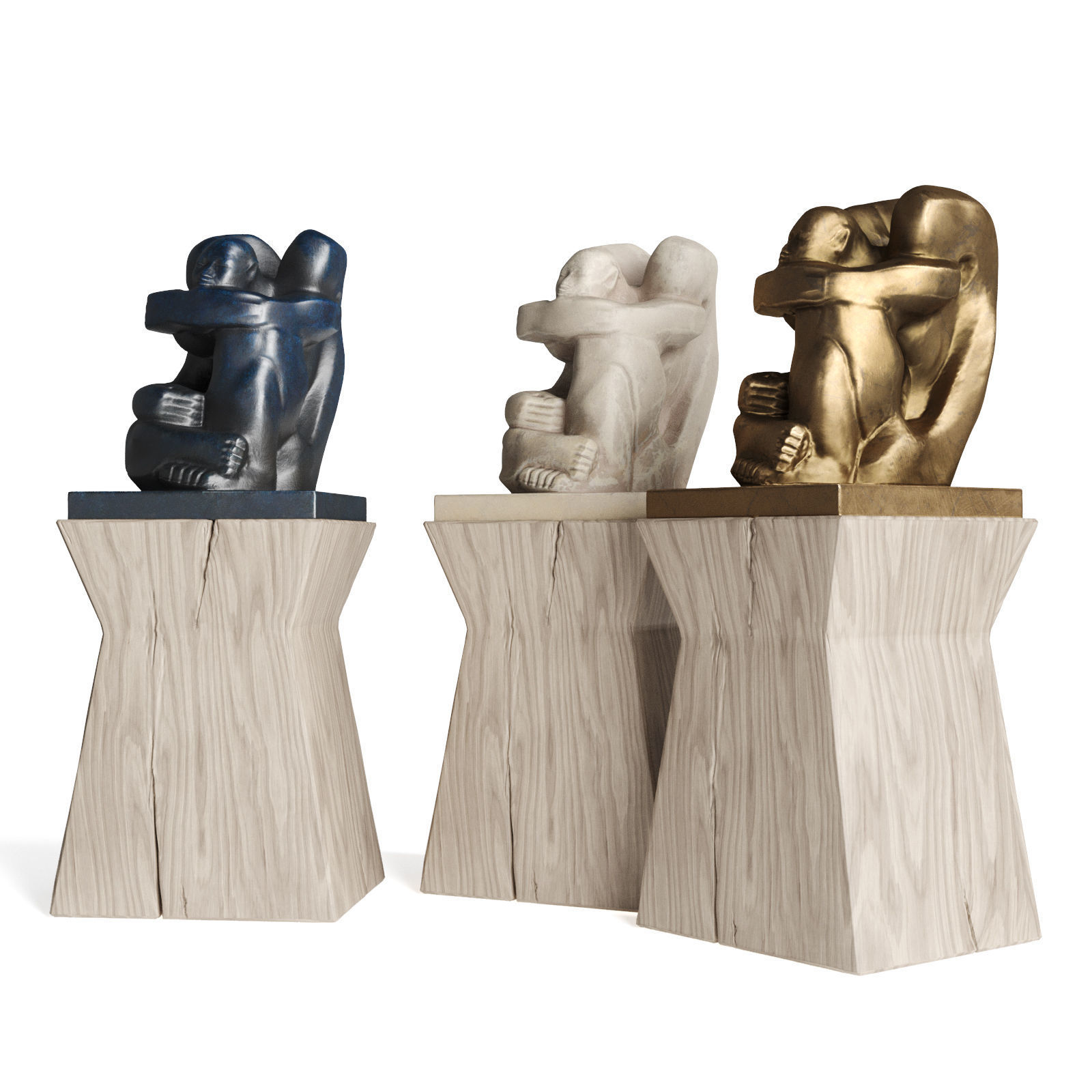 African abstract figure Low-poly 3D model_2