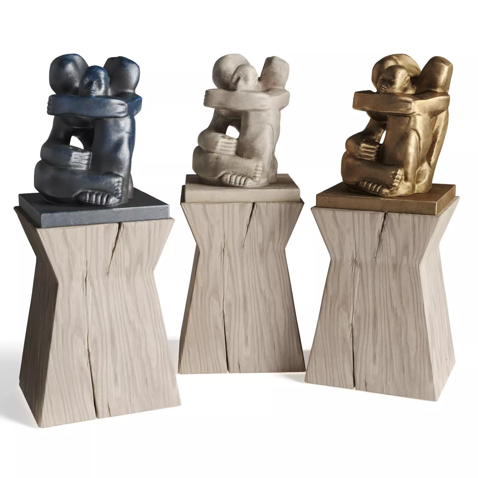 African abstract figure Low-poly 3D model_0