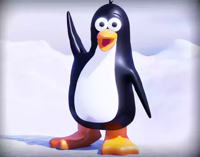 Stylized Penguin 3d Character - Rigged