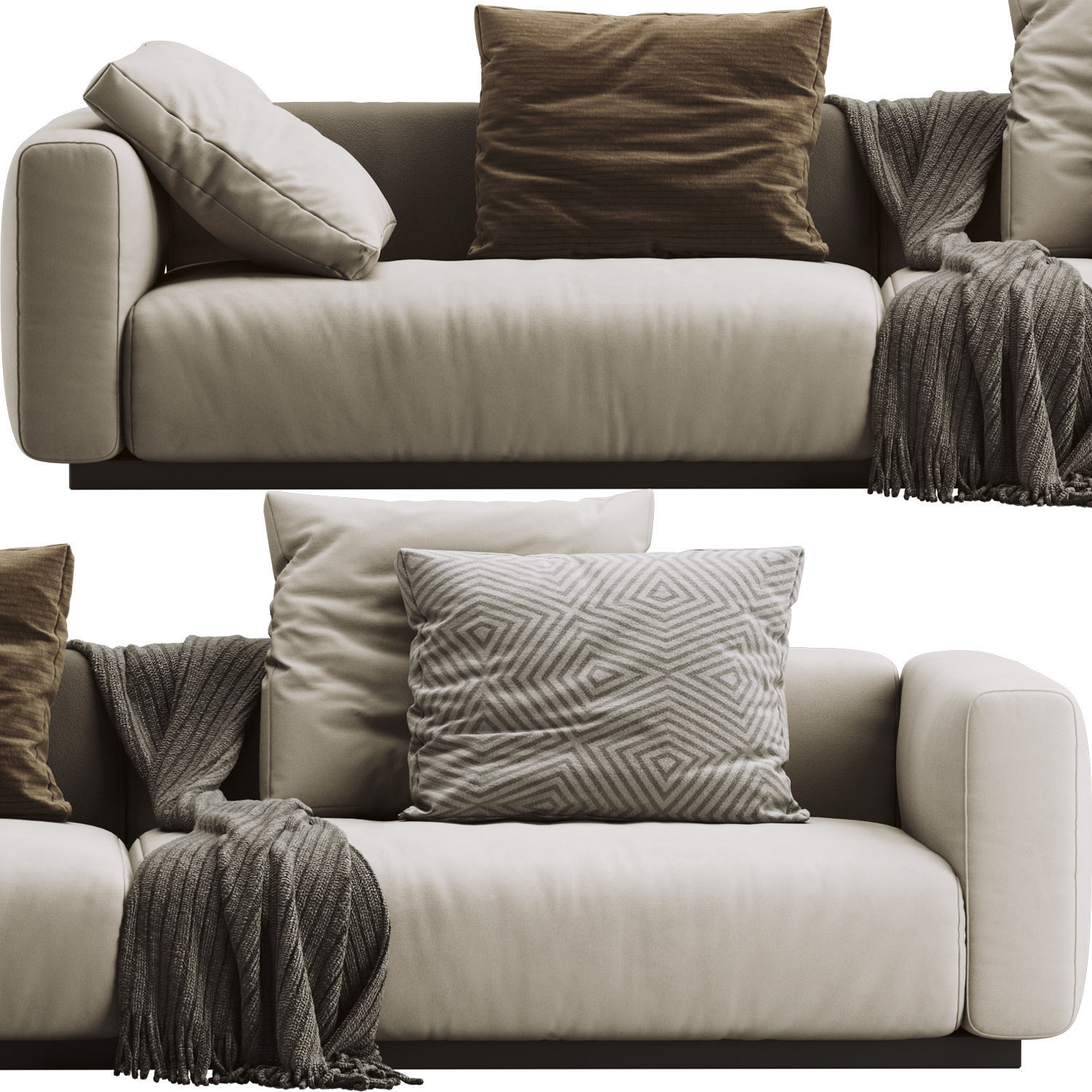Flexform Lario Sofa 3 seats 3D model_12