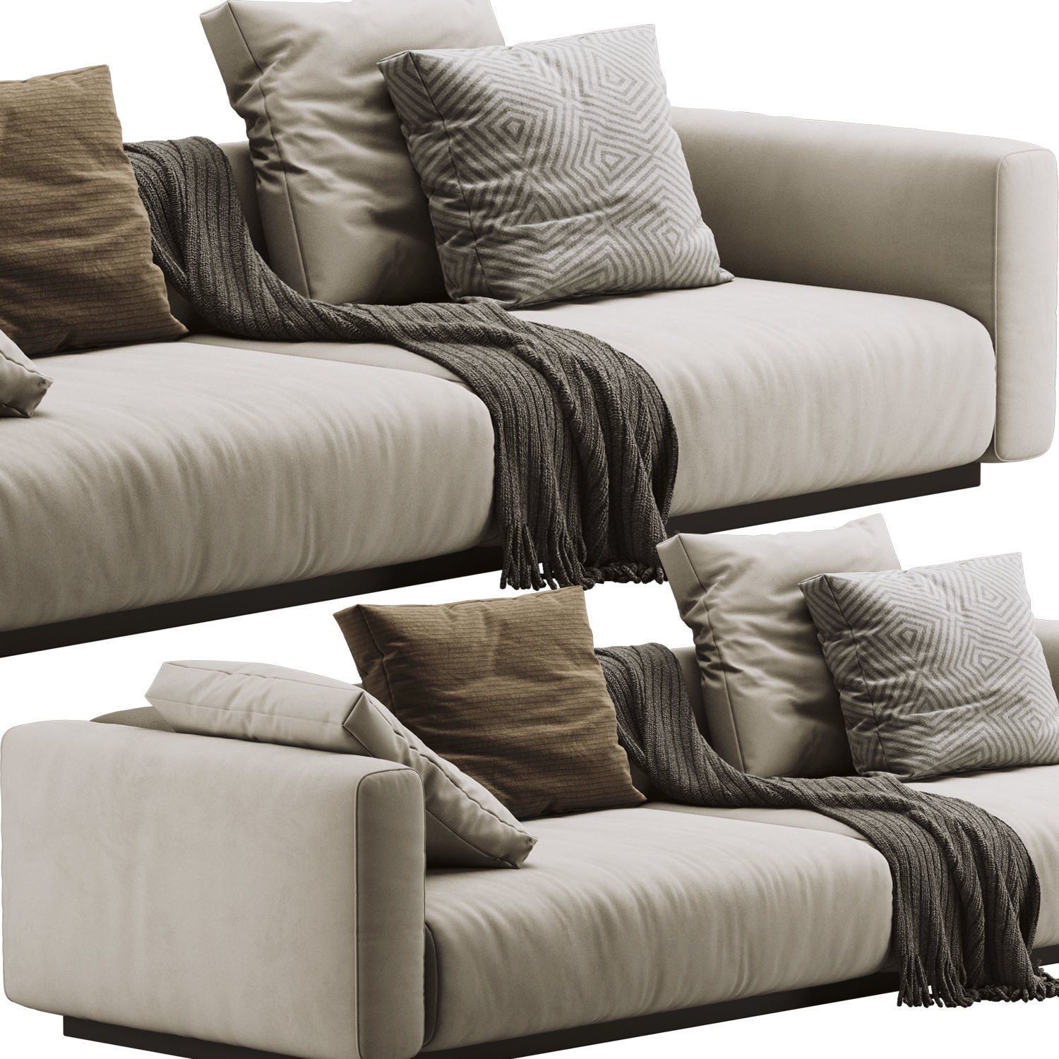 Flexform Lario Sofa 3 seats 3D model_10