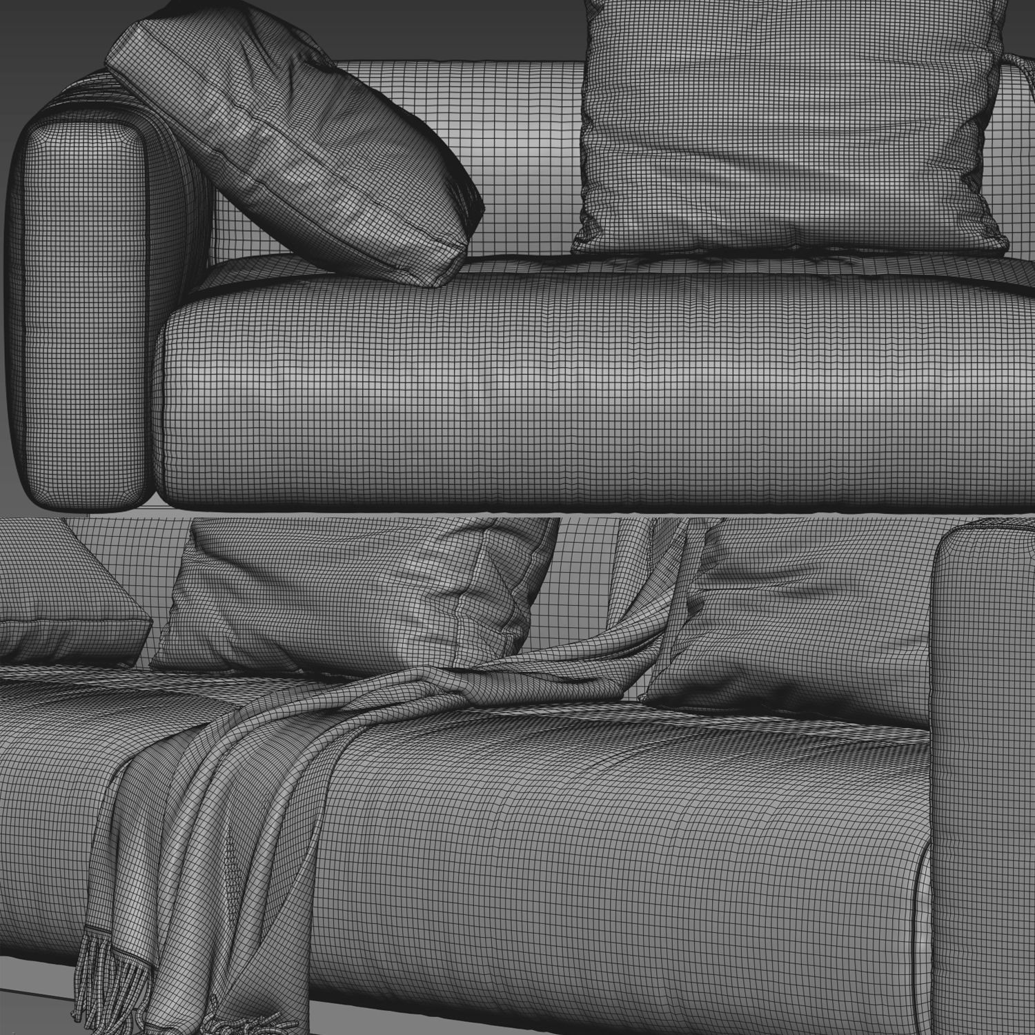 Flexform Lario Sofa 3 seats 3D model_5