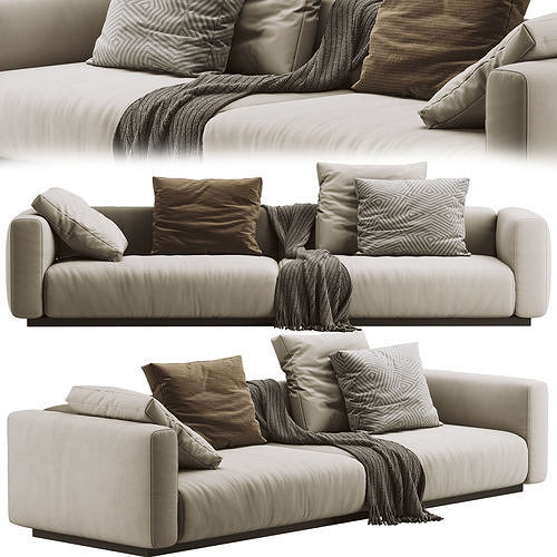 Flexform Lario Sofa 3 seats 3D model