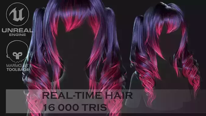 Game ready stylize hairstyle