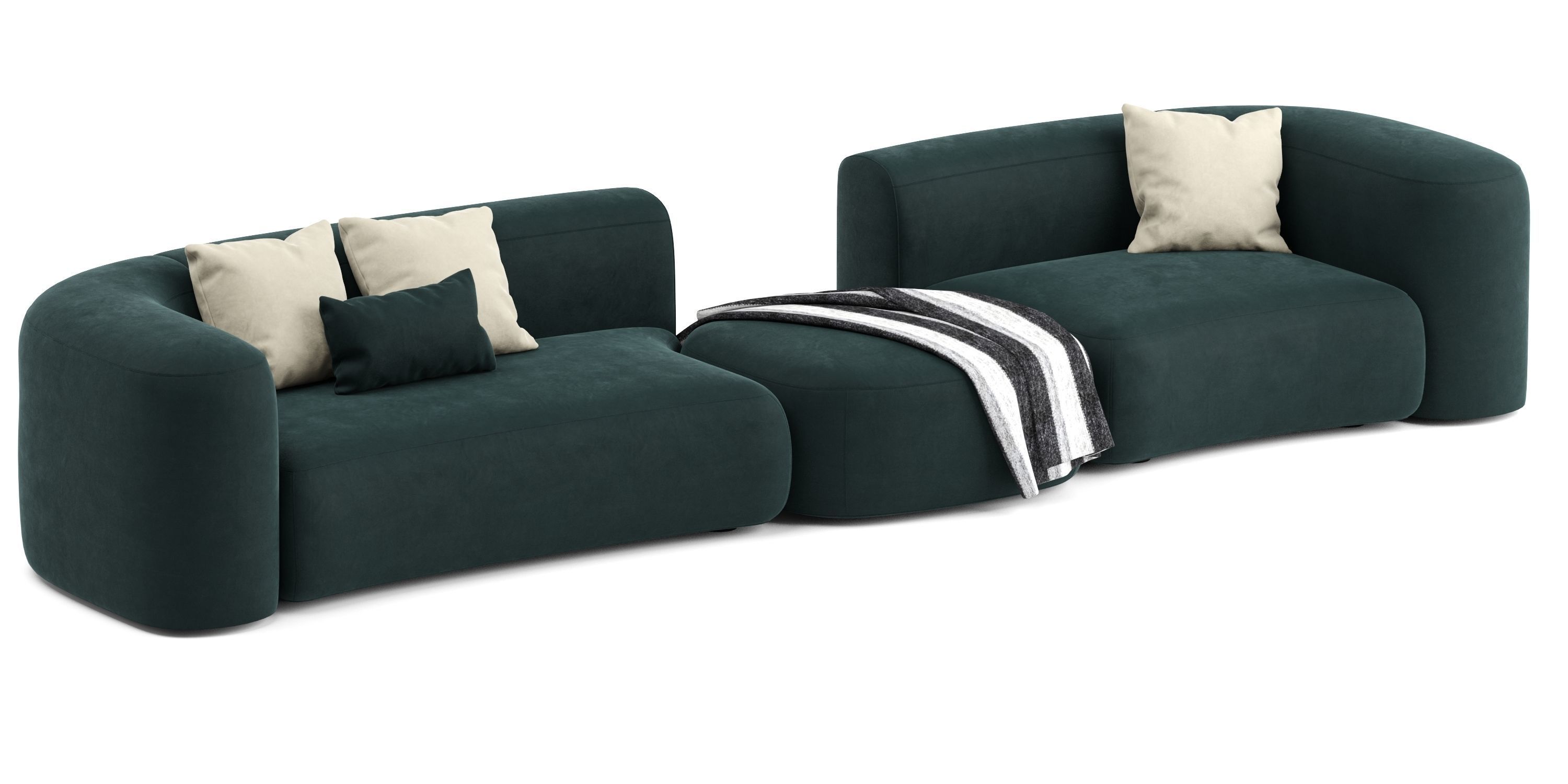 Baxter Clara modular sofa 3D model_4