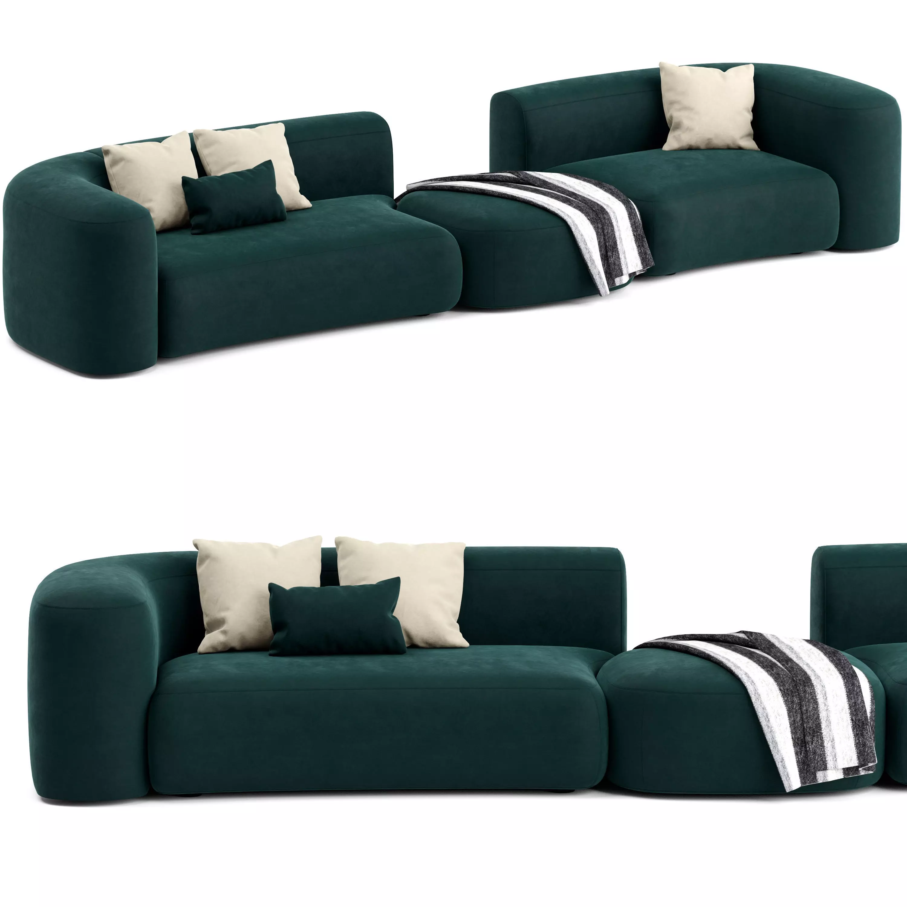 Baxter Clara modular sofa 3D model_0