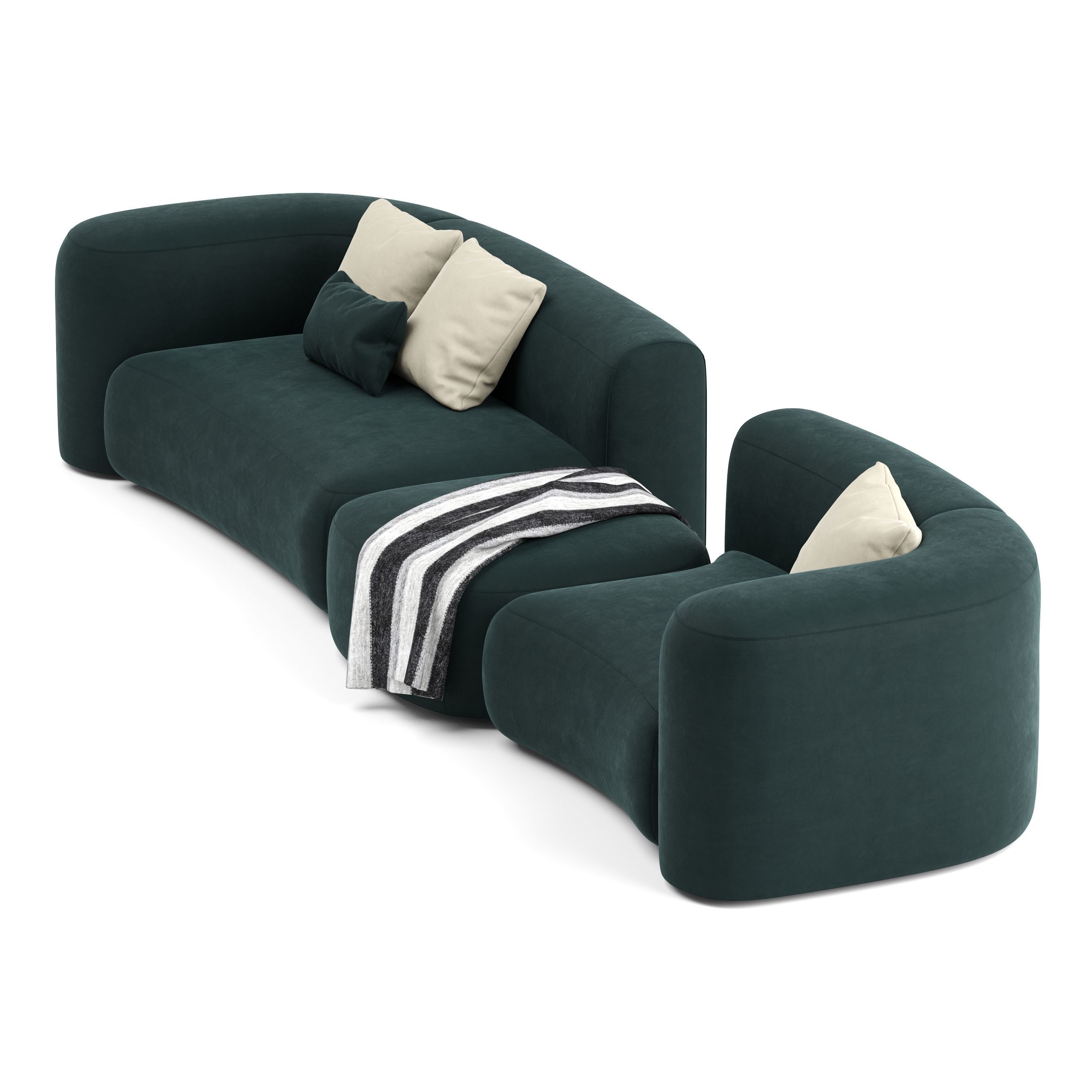 Baxter Clara modular sofa 3D model_3