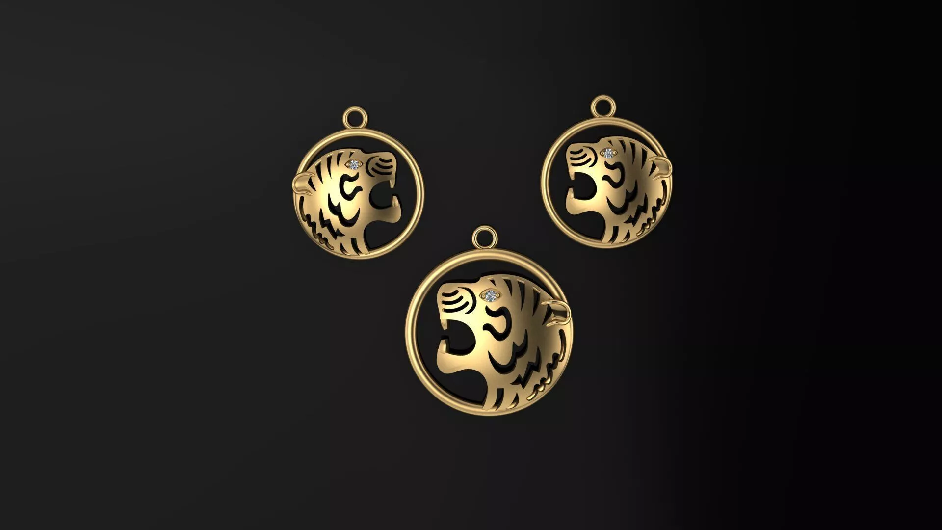 tiger pendant2 3D print model