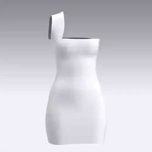 DRESS ONE SHOULDER LITTLE LOOK