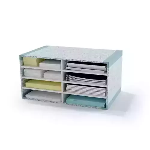 Cabinet With Shelfs For Wraps And Towels 3D model