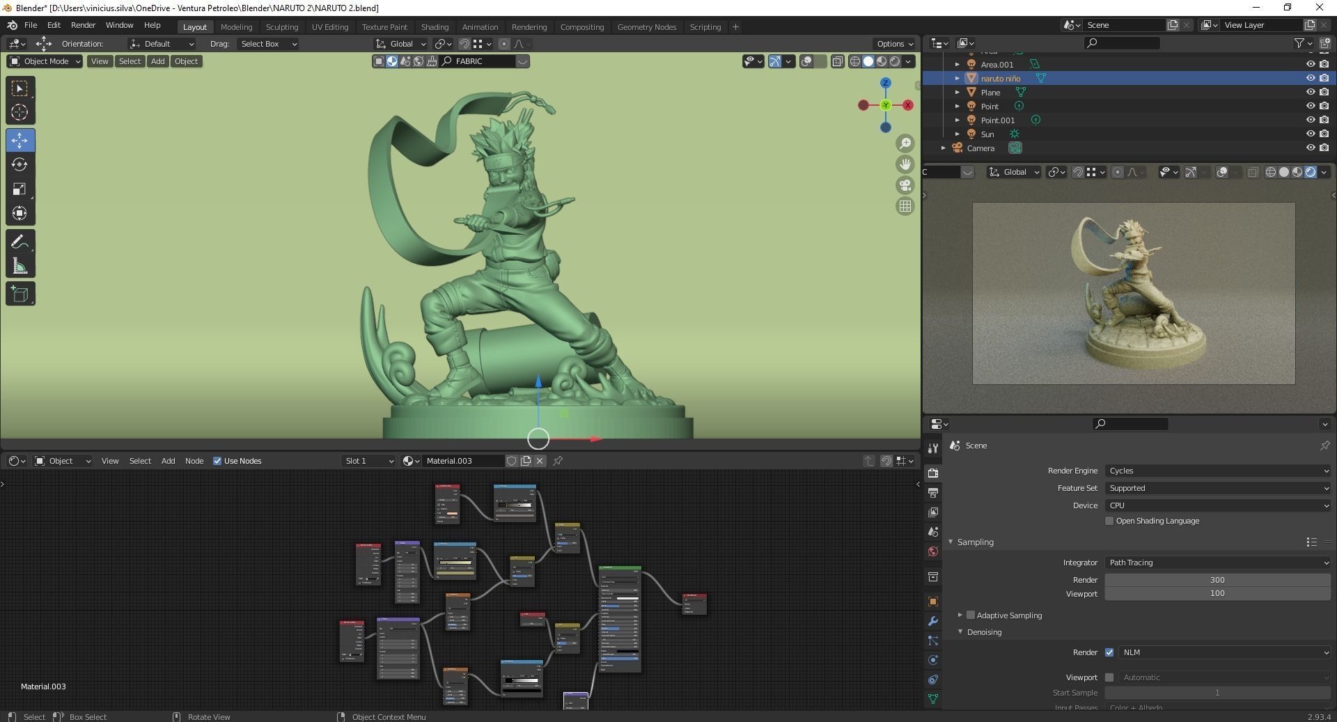 Naruto 3D Print model statue of man holding sword 3D print model_10