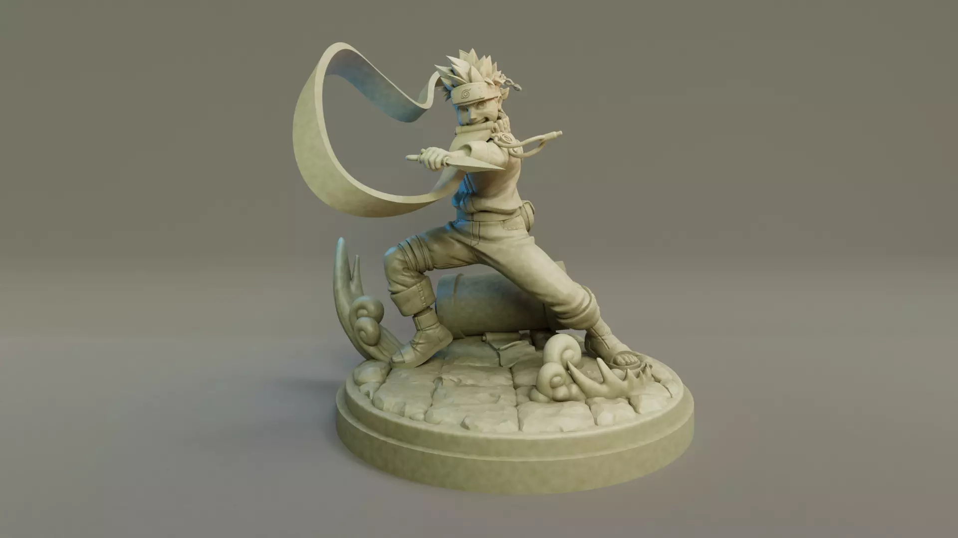 Naruto 3D Print model statue of man holding sword 3D print model_0