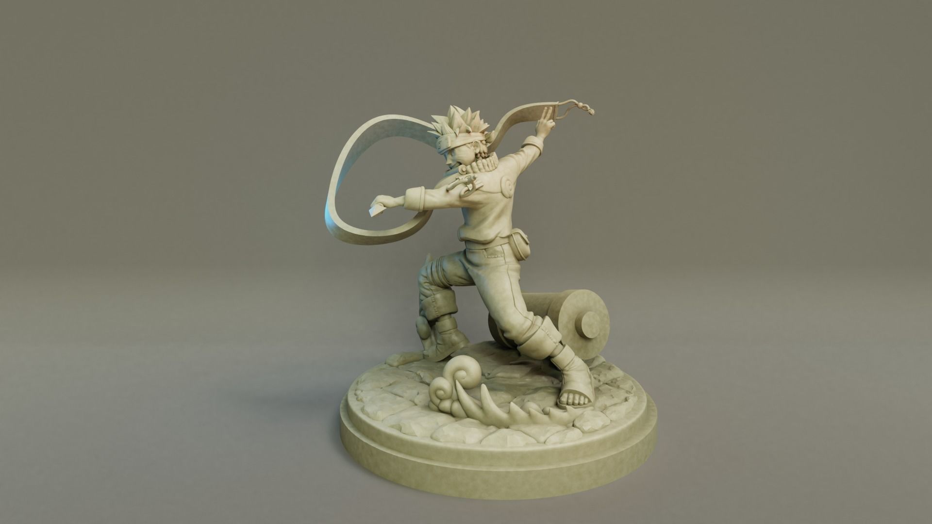 Naruto 3D Print model statue of man holding sword 3D print model_7