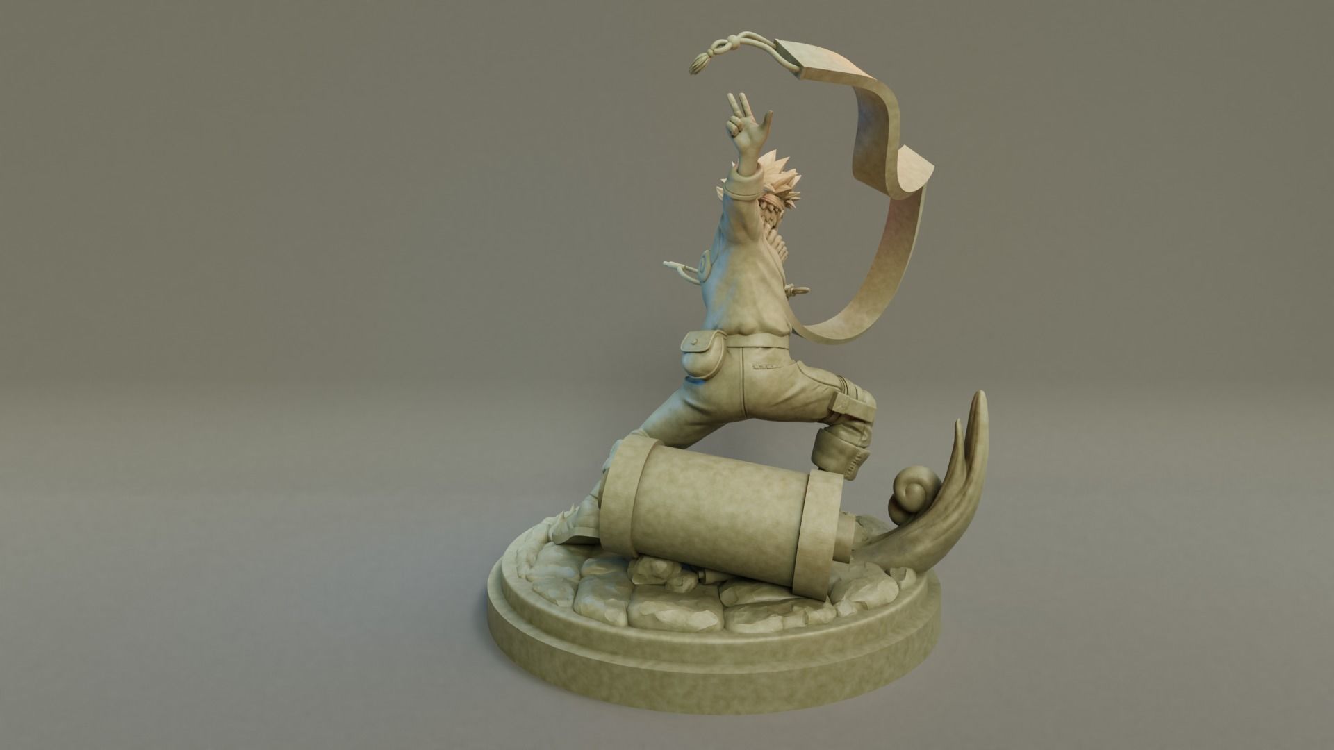 Naruto 3D Print model statue of man holding sword 3D print model_4