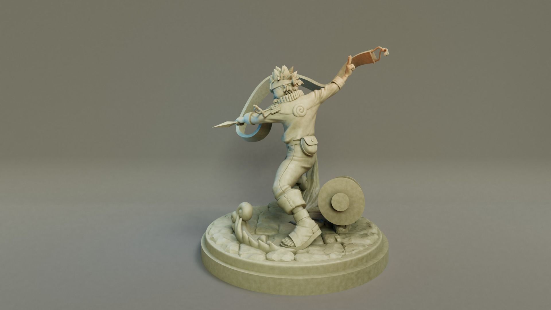 Naruto 3D Print model statue of man holding sword 3D print model_6