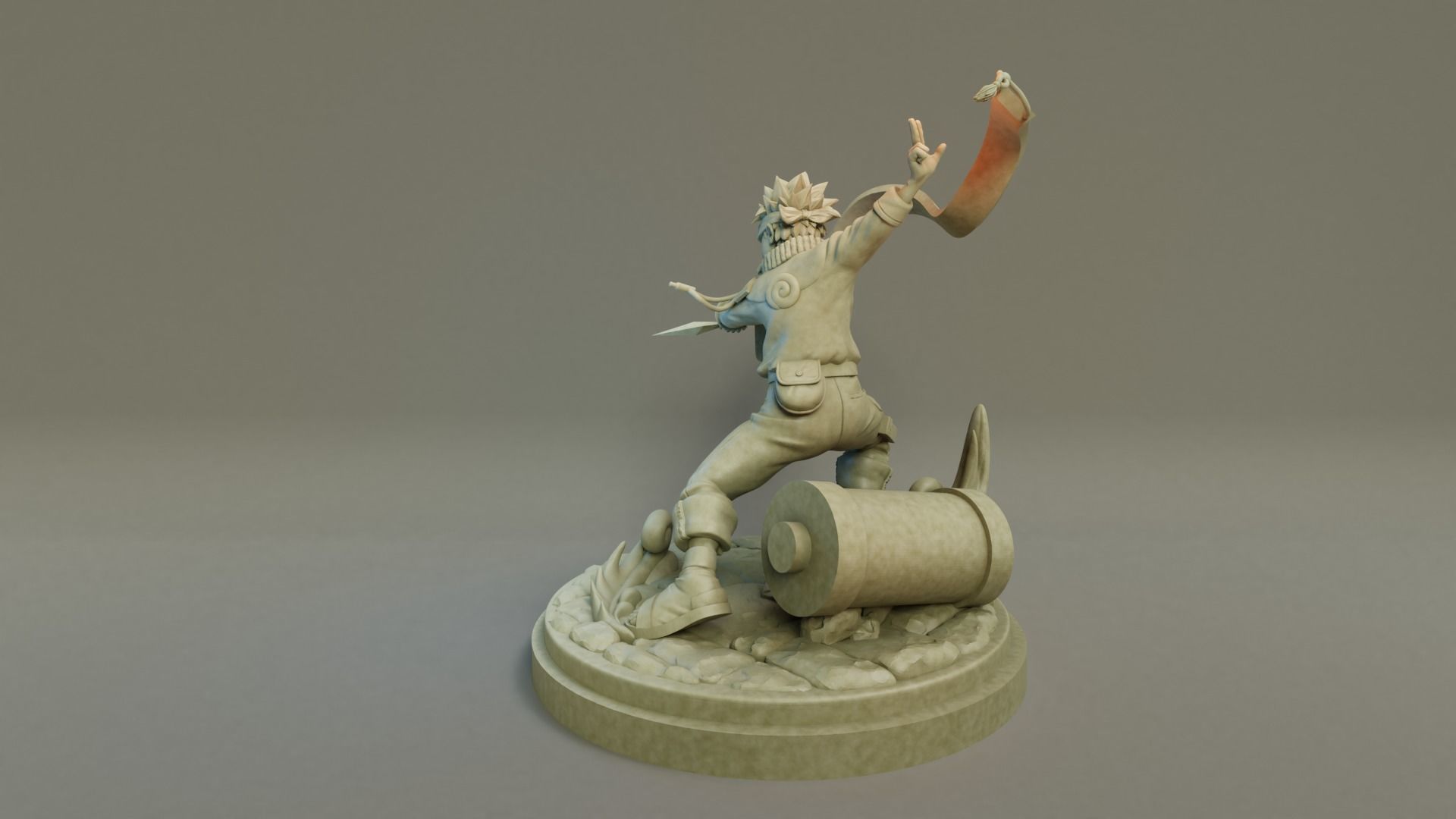 Naruto 3D Print model statue of man holding sword 3D print model_5