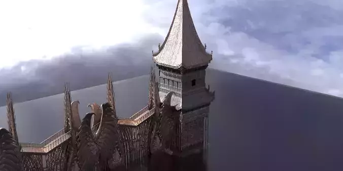 Dragon Tower With Bridge