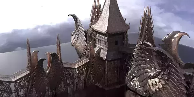 Emperor Dragon Winged Temple Fantasy 3