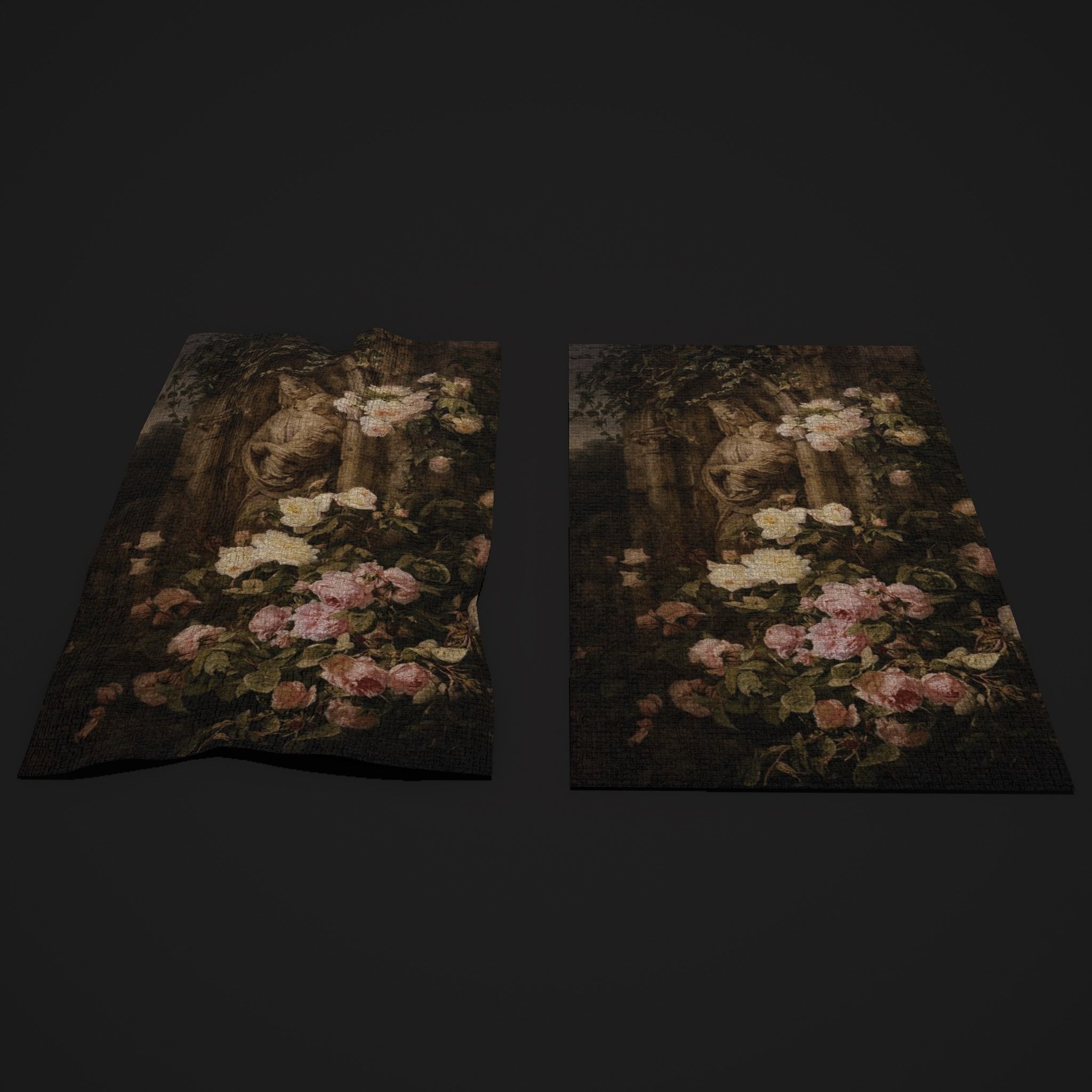 La Madone aux Roses Tapestry Low-poly 3D model_6