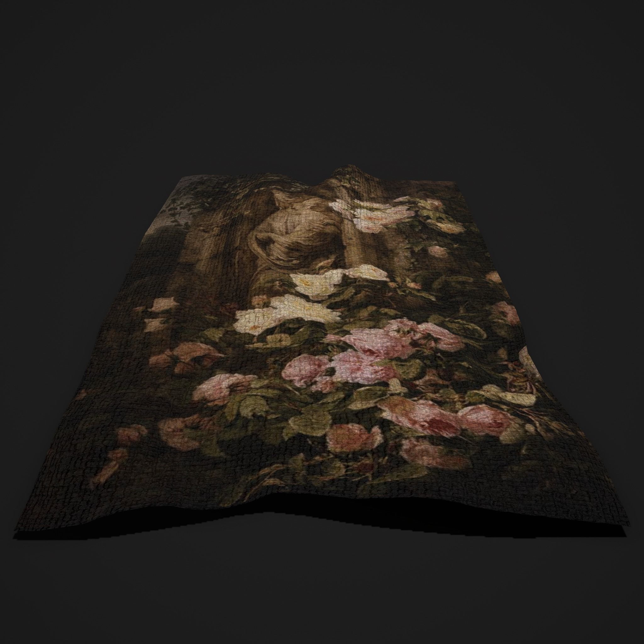 La Madone aux Roses Tapestry Low-poly 3D model_7