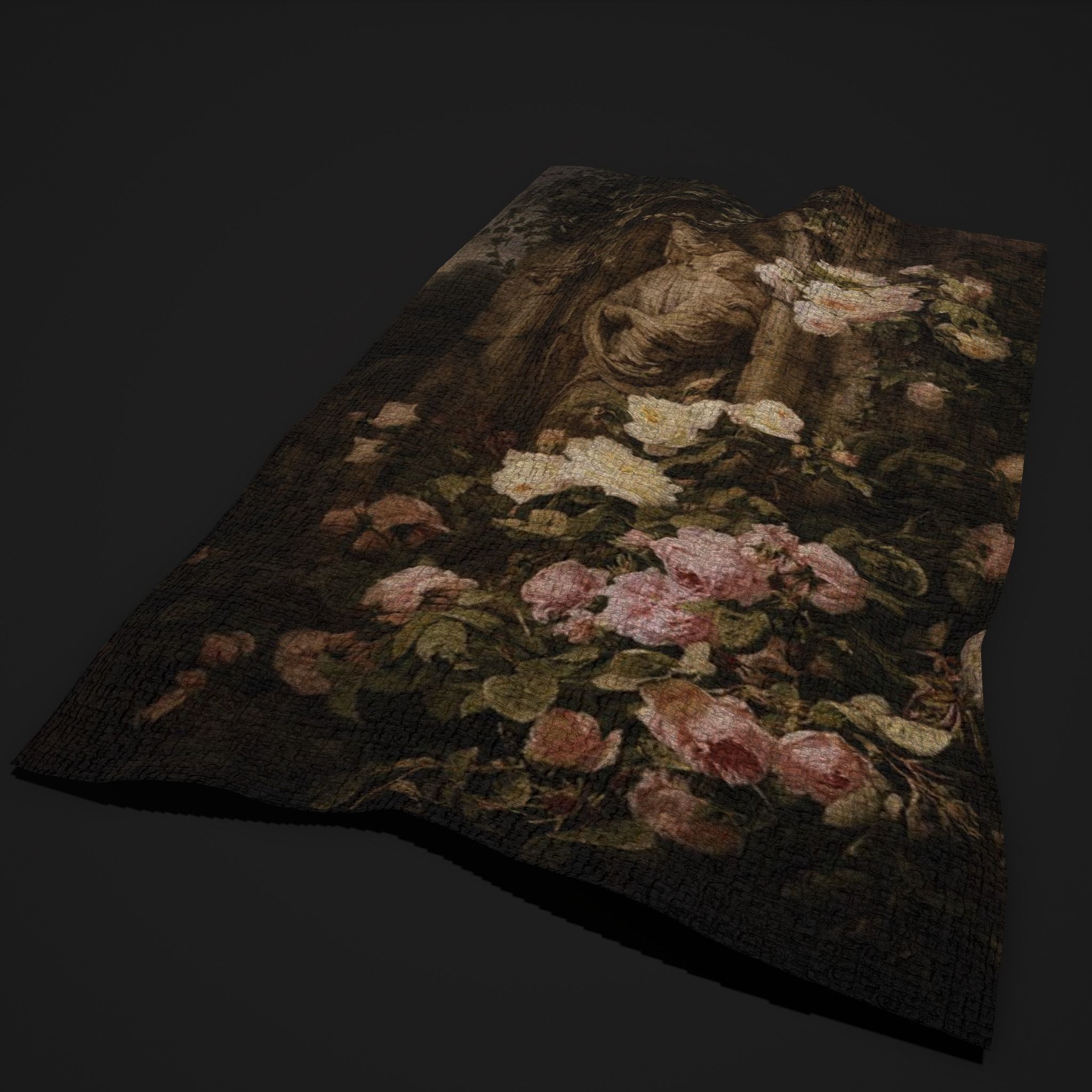 La Madone aux Roses Tapestry Low-poly 3D model_9