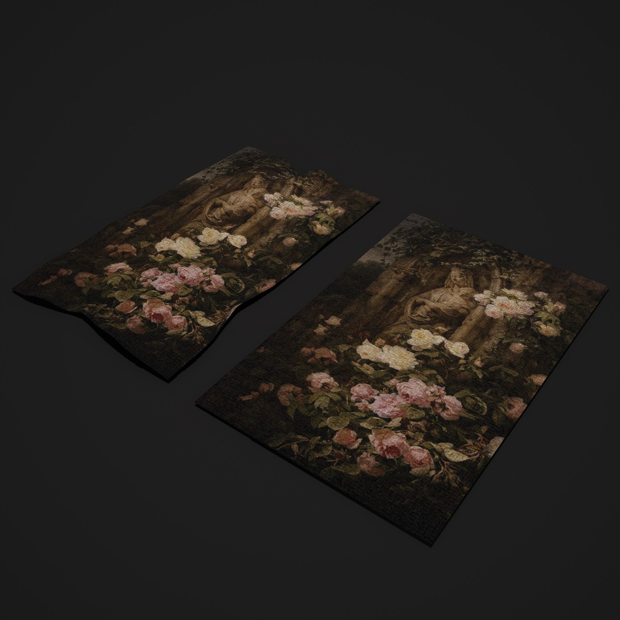 La Madone aux Roses Tapestry Low-poly 3D model_5