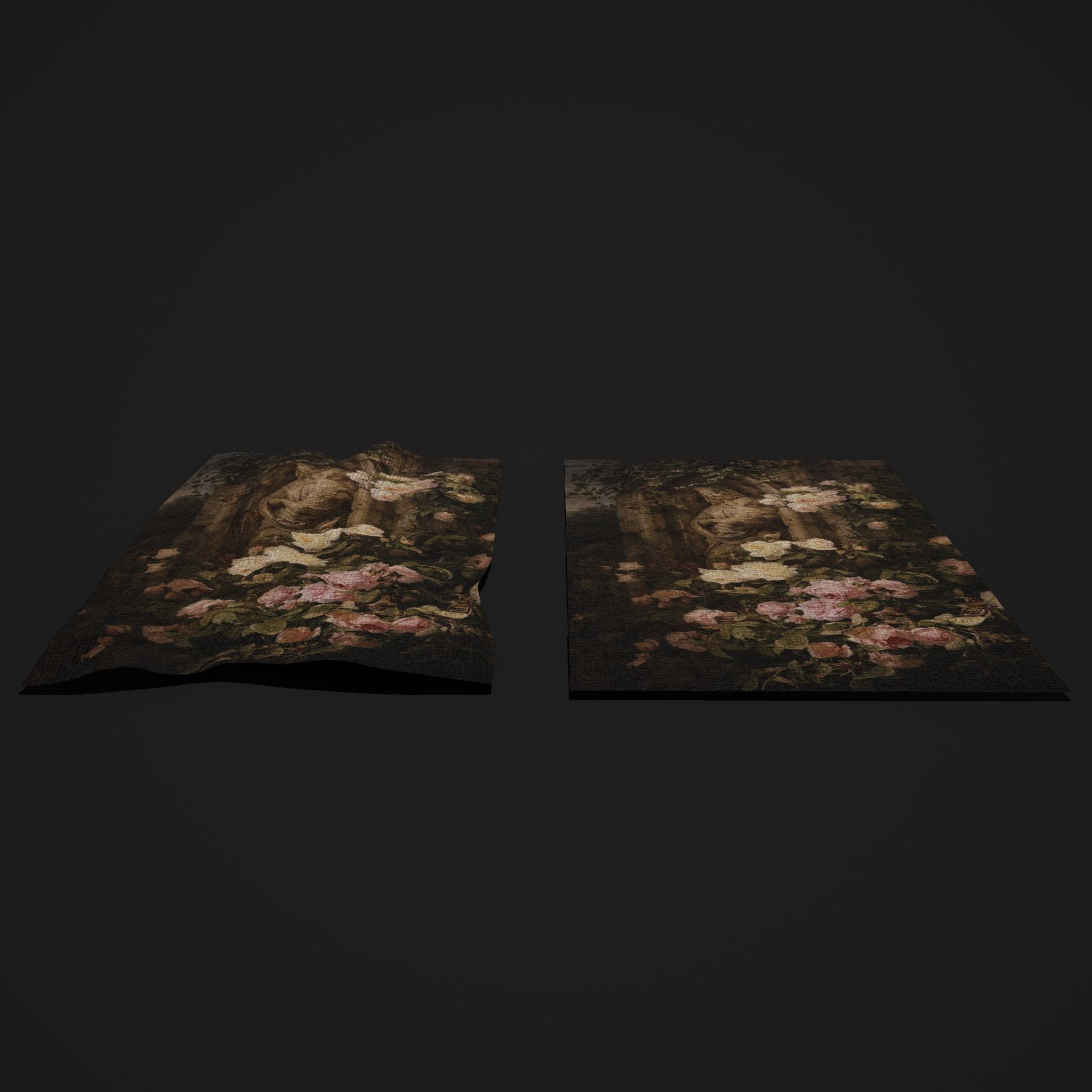 La Madone aux Roses Tapestry Low-poly 3D model_3