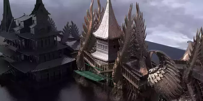 Samurai Emperor Bridge castle kit bash 1