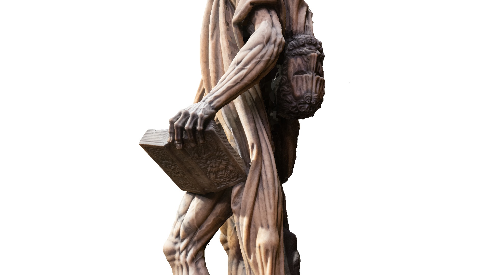 Statue of Saint Bartholomew flayed Low-poly 3D model_4