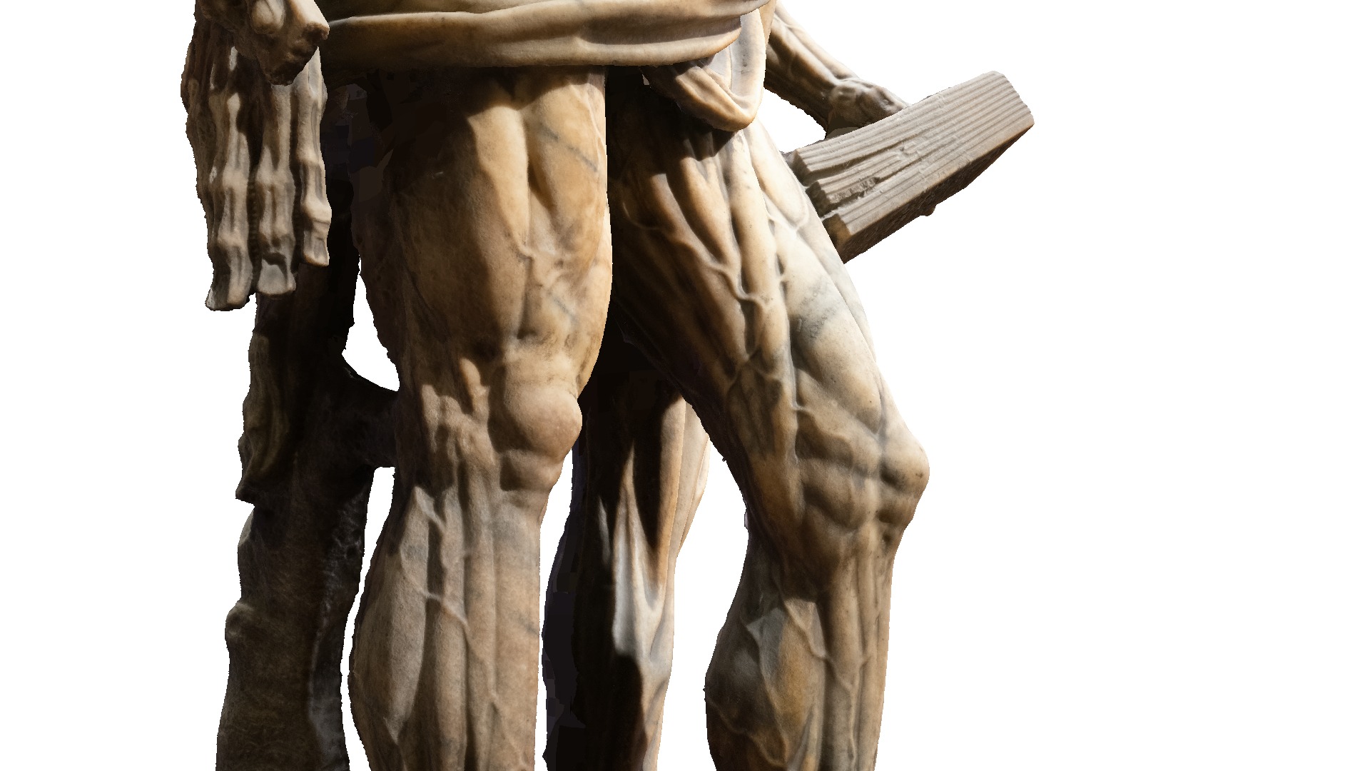 Statue of Saint Bartholomew flayed Low-poly 3D model_1