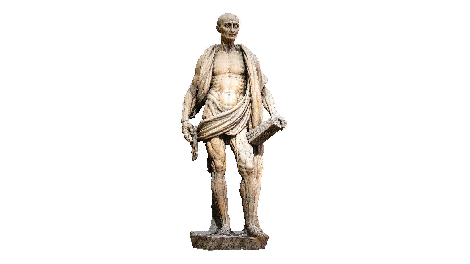 Statue of Saint Bartholomew flayed Low-poly 3D model_11