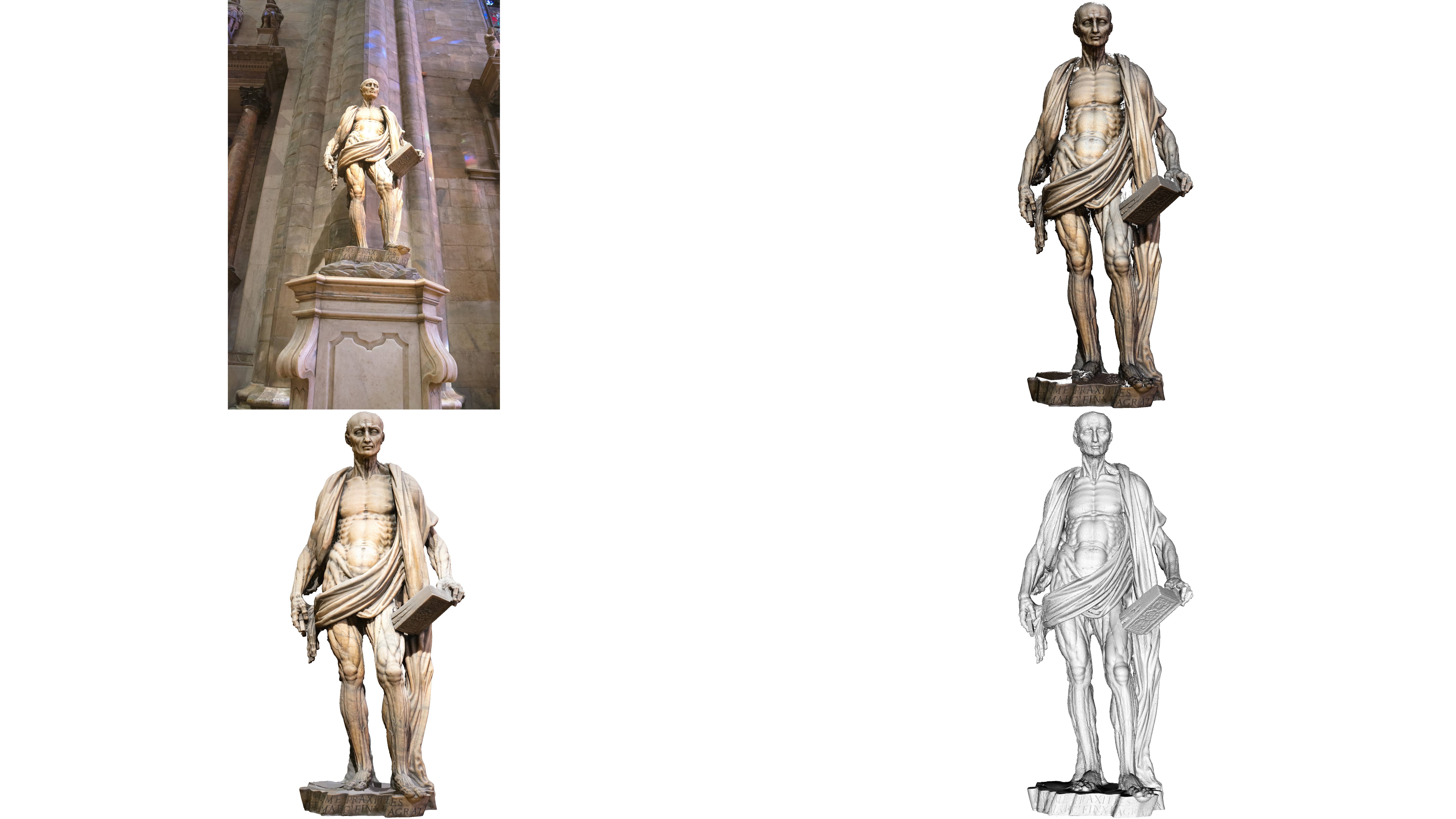 Statue of Saint Bartholomew flayed Low-poly 3D model_3