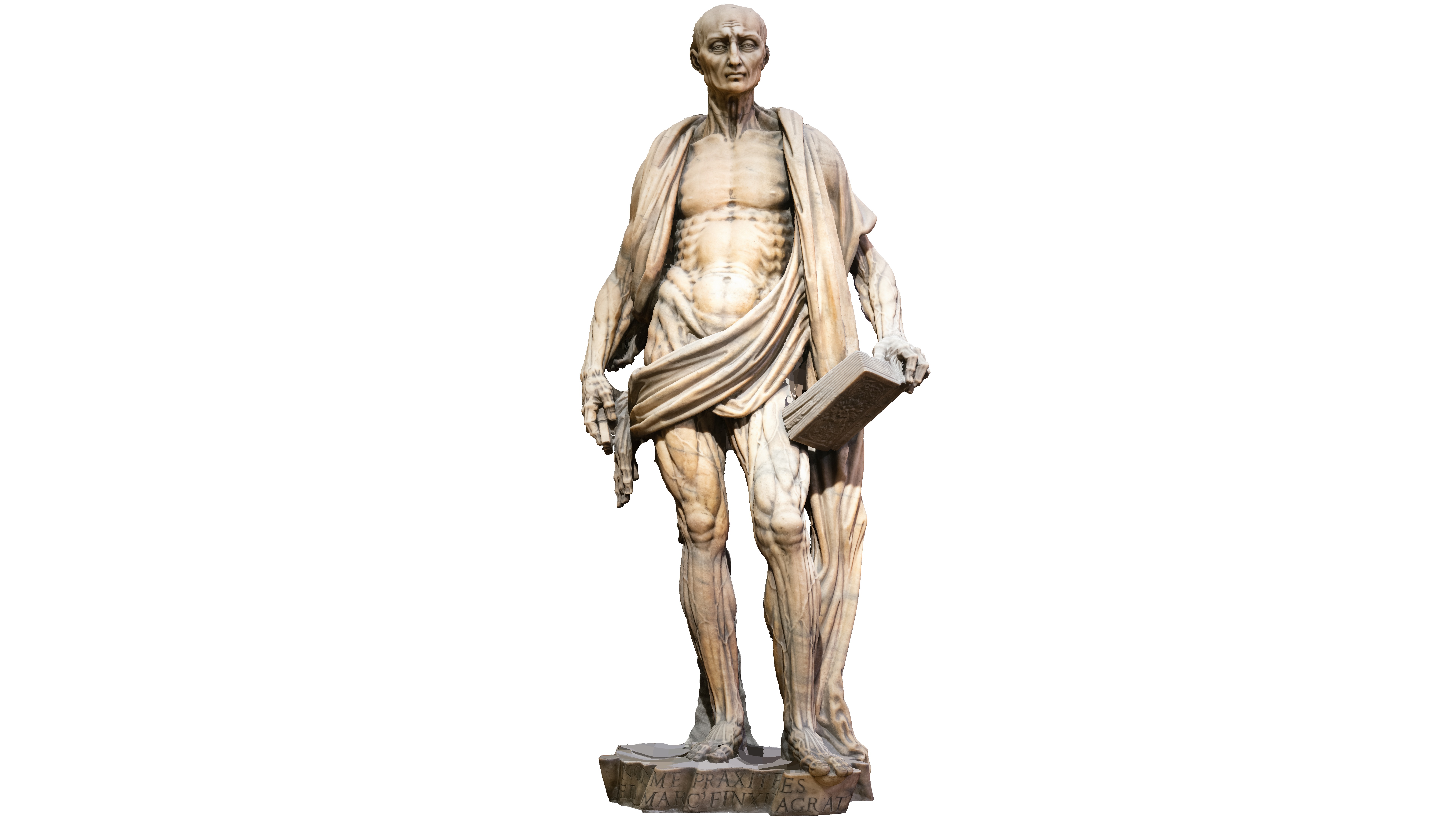 Statue of Saint Bartholomew flayed Low-poly 3D model_12
