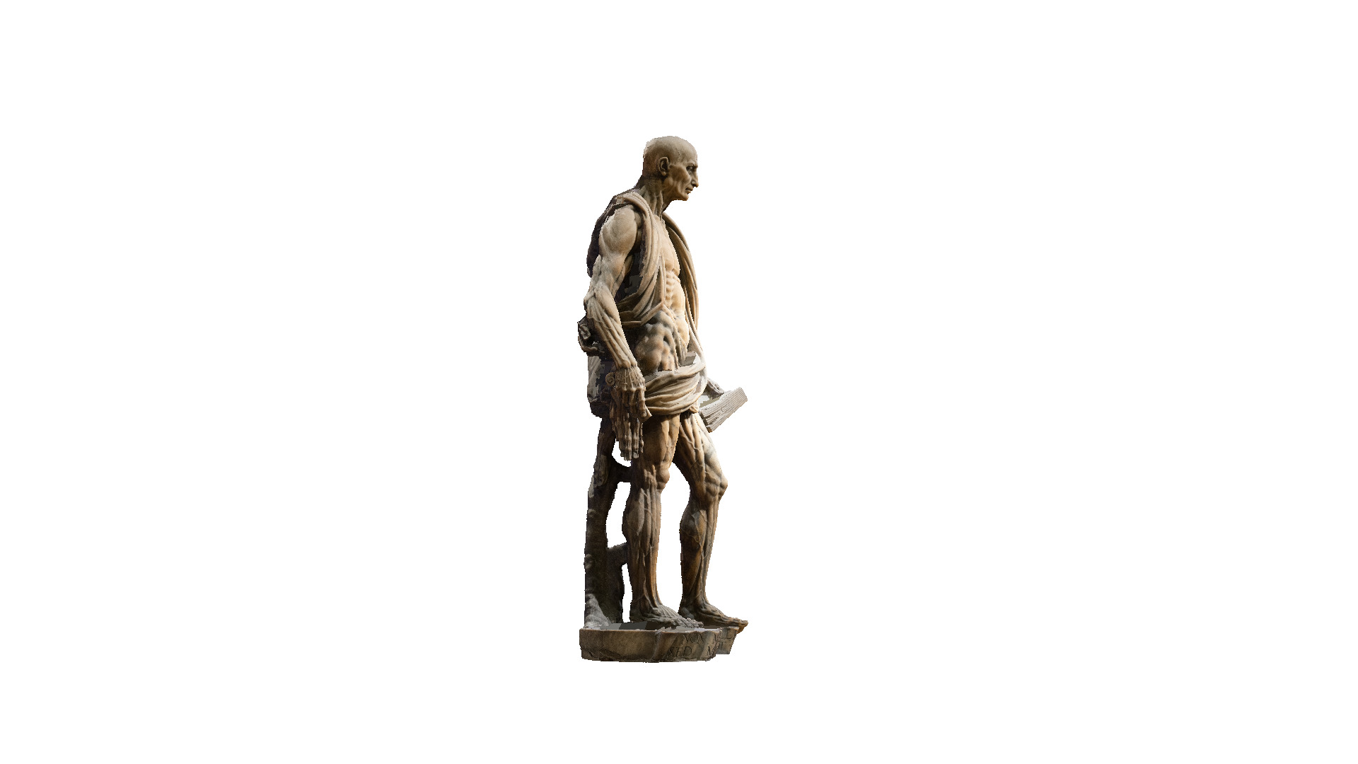 Statue of Saint Bartholomew flayed Low-poly 3D model_5