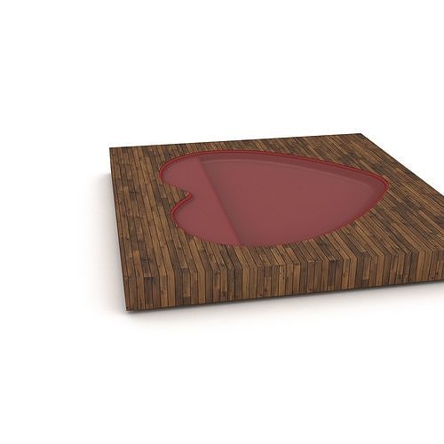 3D jakuzi model hearth model Low-poly 3D model