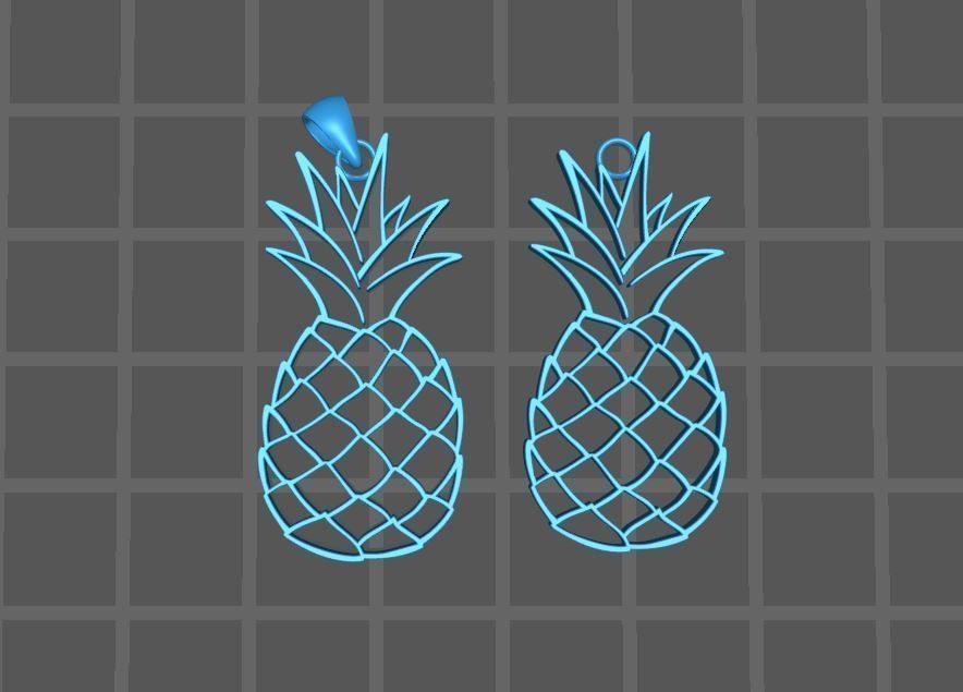 Pineapple pendant 3D print model_5