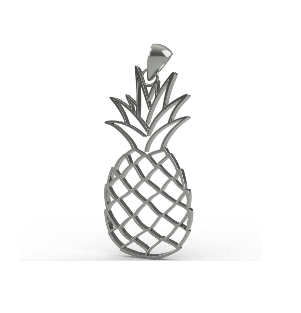 Pineapple pendant 3D print model_2