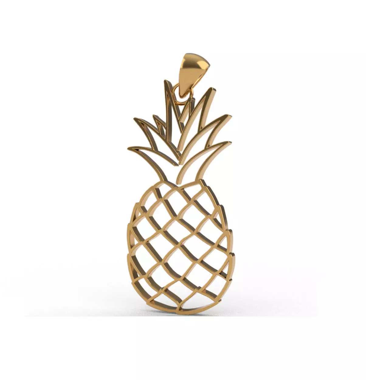 Pineapple pendant 3D print model_0