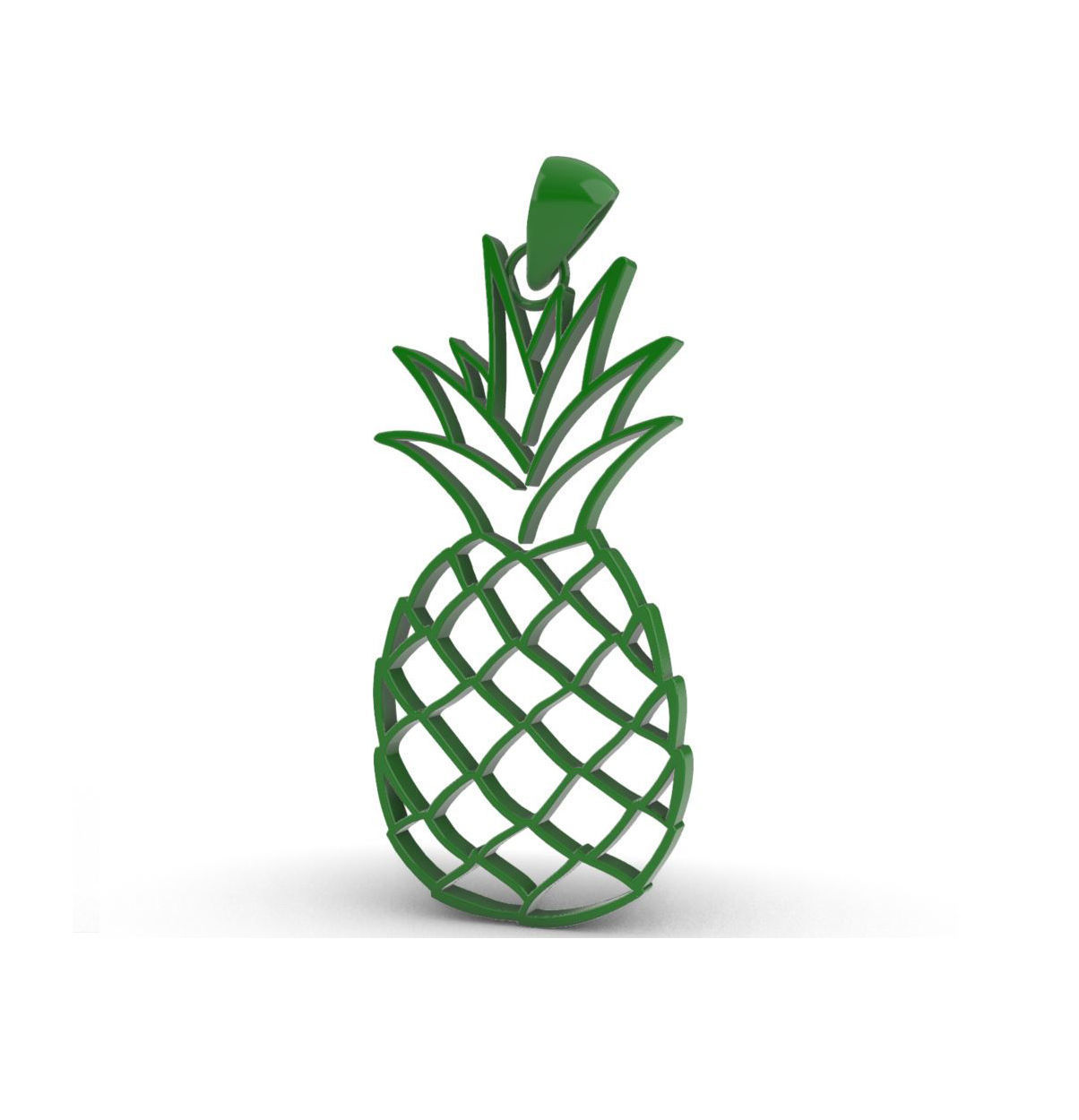 Pineapple pendant 3D print model_4