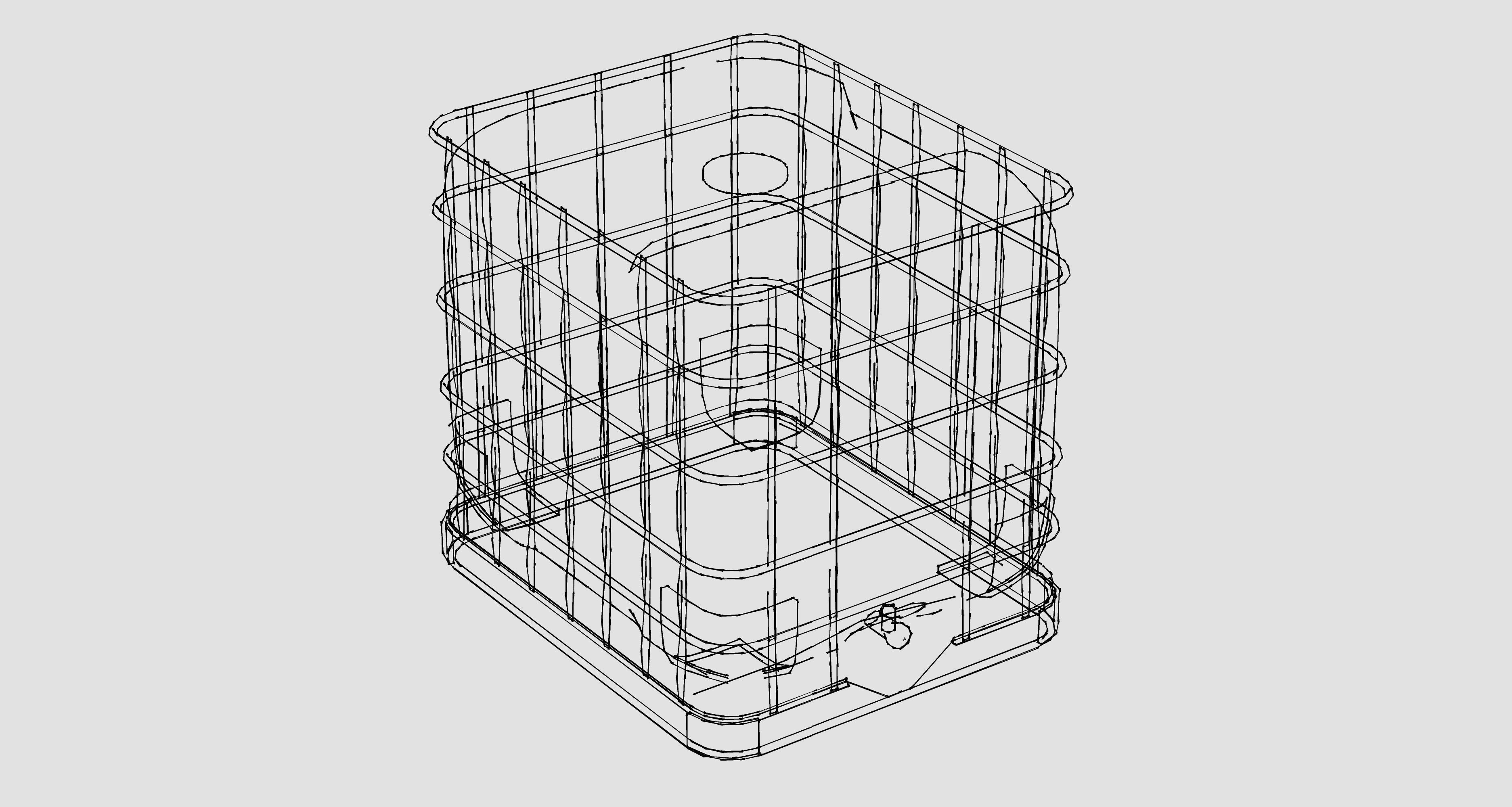 Plastic Tank Low-poly 3D model_4